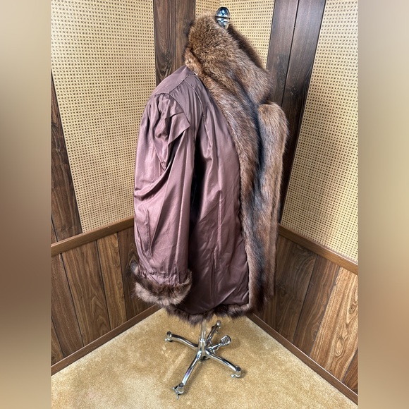 STUNNING VINTAGE FISHER SABLE FUR COAT JACKET STROLLER LARGE - Picture 8 of 11